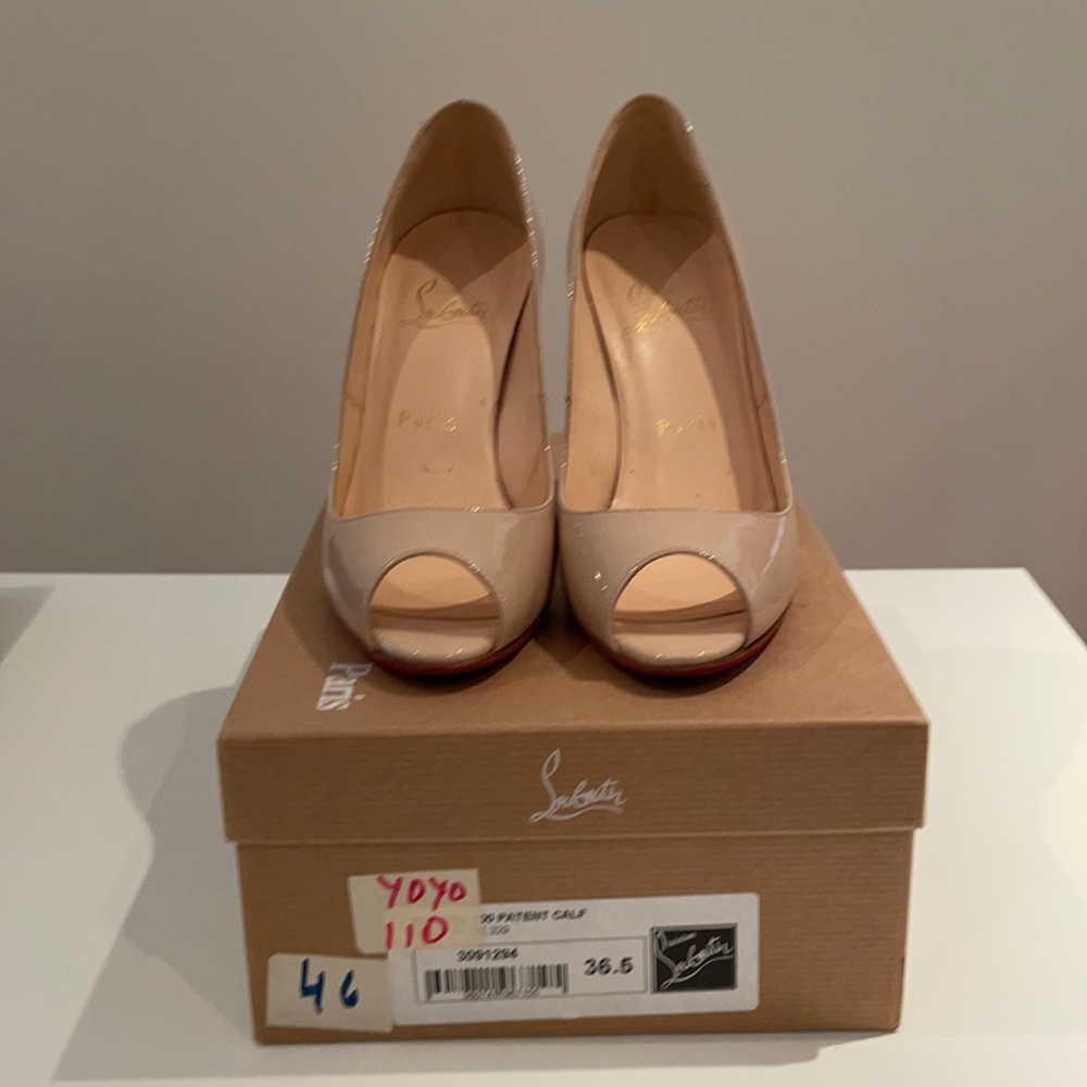 Christian louboutin You You 100 Patent Nude 36.5